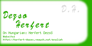 dezso herfert business card